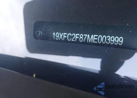 2021 Honda Civic Sport from USA, damaged, VIN 19XFC2F87ME003999